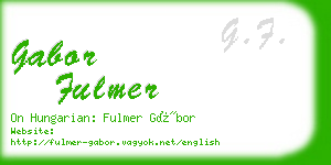 gabor fulmer business card